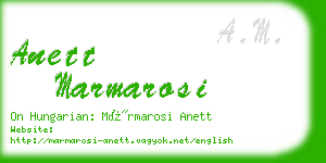 anett marmarosi business card